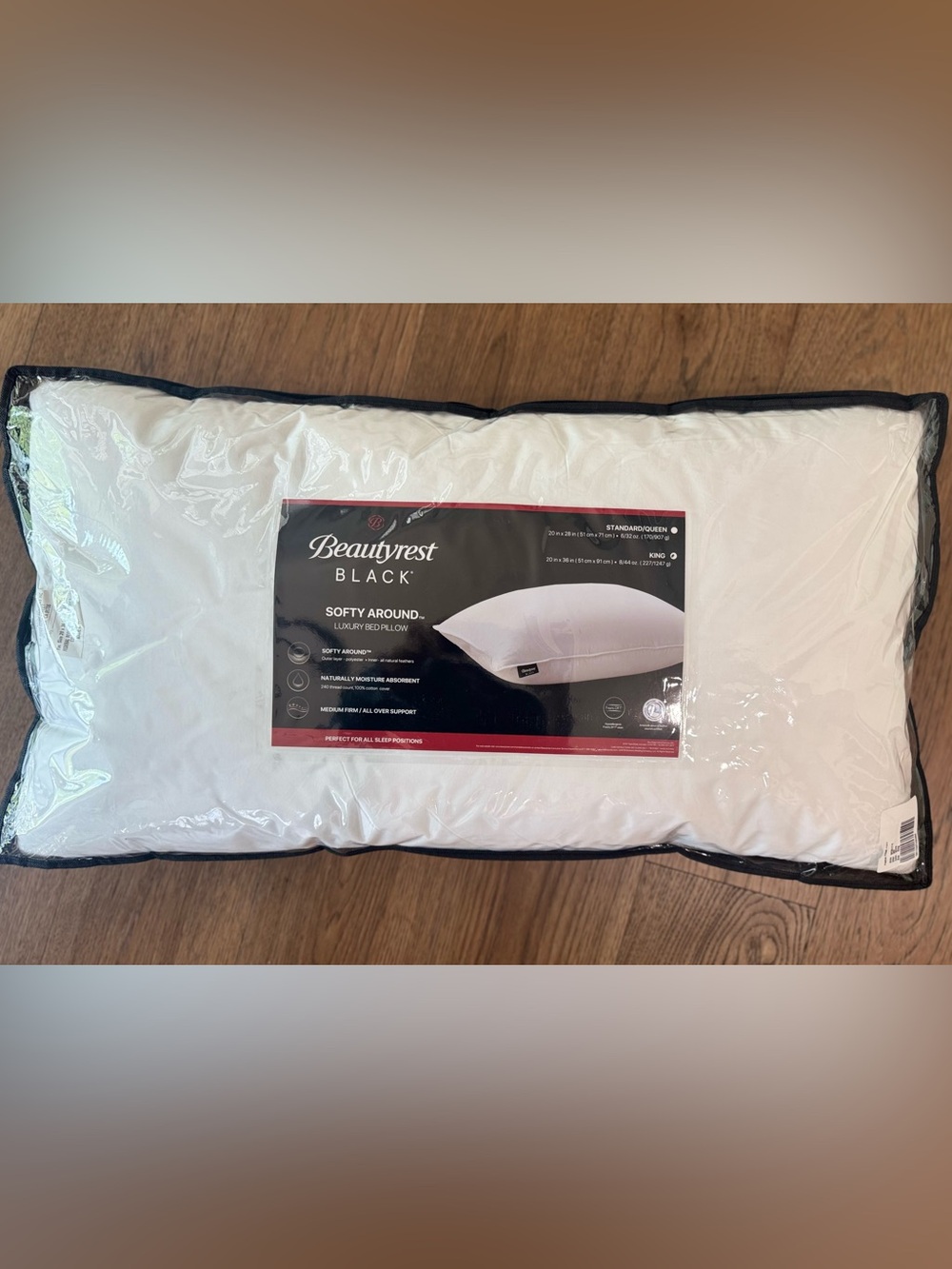 🎉LAST CHANCE🎉BEAUTYREST BLACK Luxurious Down And Feather Blend Pillow - Picture 8 of 10